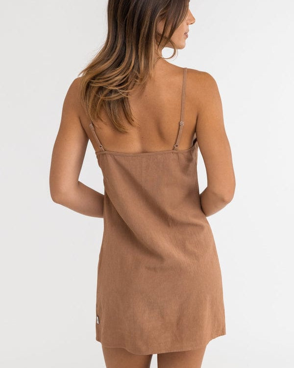 Rhythm Womens Classic Slip Dress Splash Swimwear Dresses