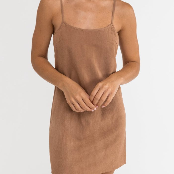 Rhythm Womens Classic Slip Dress CL22W-DR01-CAR Splash Swimwear Dresses Caramel / 6/XS 9338790849365