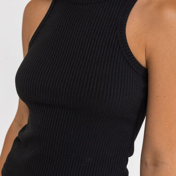 Rhythm Womens Classic Tank Top CL22W-FT02-BLK Splash Swimwear Tops Black / 6/XS 9338790849969