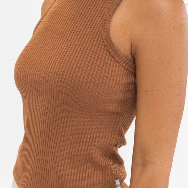 Rhythm Womens Classic Tank Top CL22W-FT02-CAR Splash Swimwear Tops Caramel / 8/S 9338790849914