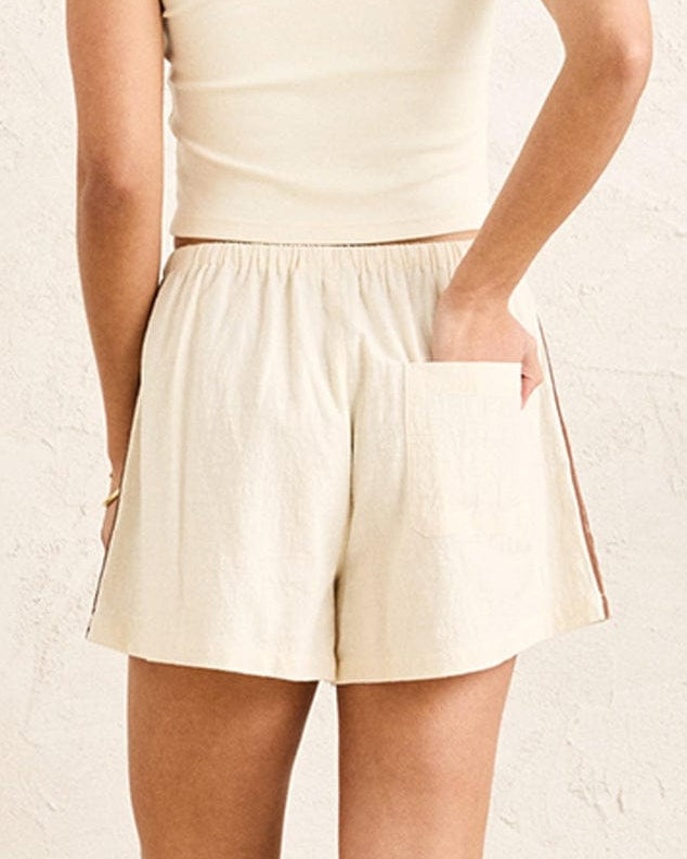 Rhythm Womens Isadora Shorts - Cream Isadora Shorts - Cream Splash Swimwear