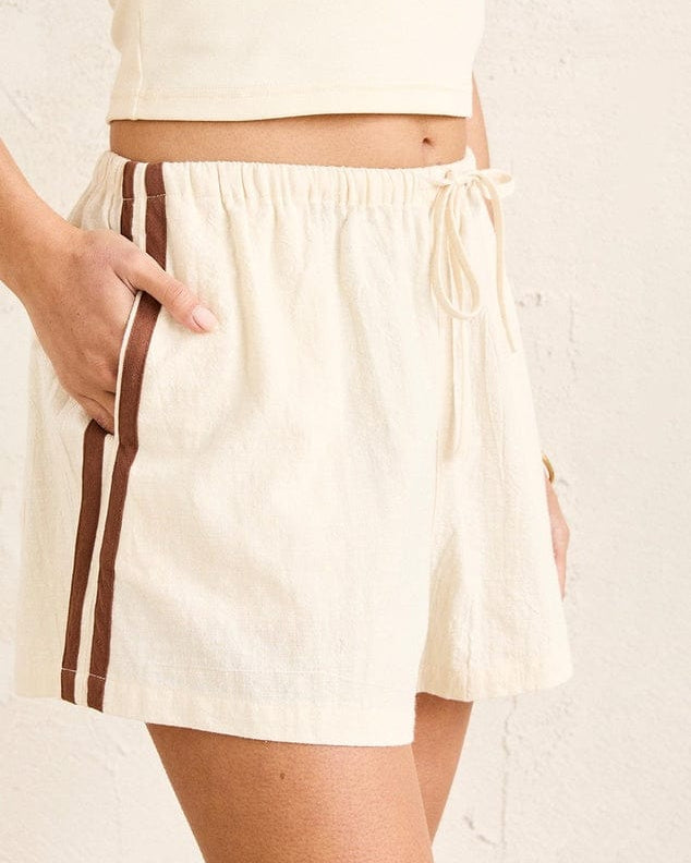 Rhythm Womens Isadora Shorts - Cream Isadora Shorts - Cream Splash Swimwear