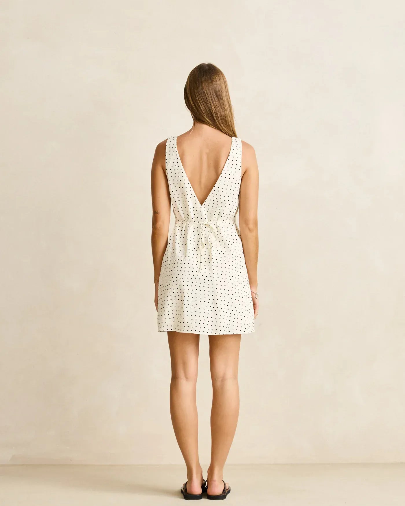 Rhythm Womens Polka Mini Dress - Cream Polka Mini Dress - Cream Splash Swimwear