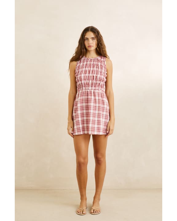 Rhythm Womens Rhythm Chelsea Check Mini Dress Rhythm Chelsea Check Mini Dress Splash Swimwear Dresses
