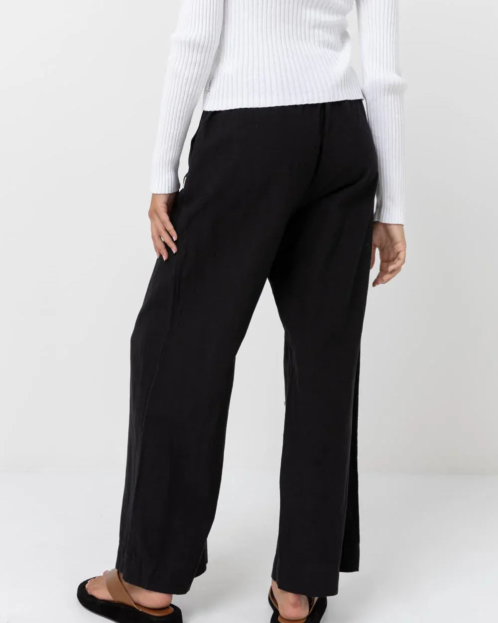 Rhythm Womens Rhythm Classic Drawstring Pant - Black Rhythm Classic Drawstring Pant - Black Splash Swimwear Womens Pants
