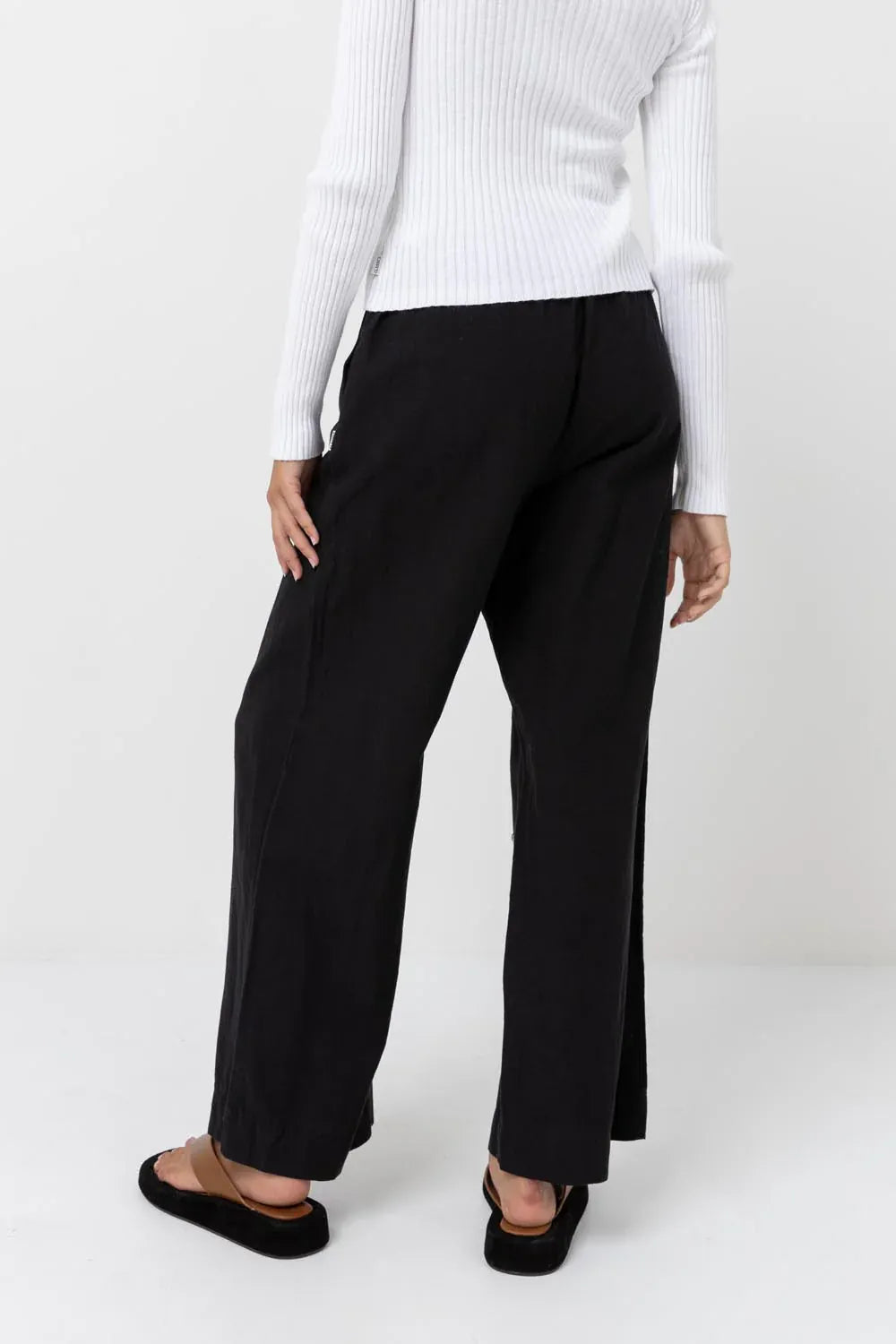 Rhythm Womens Rhythm Classic Drawstring Pant - Black Rhythm Classic Drawstring Pant - Black Splash Swimwear Womens Pants