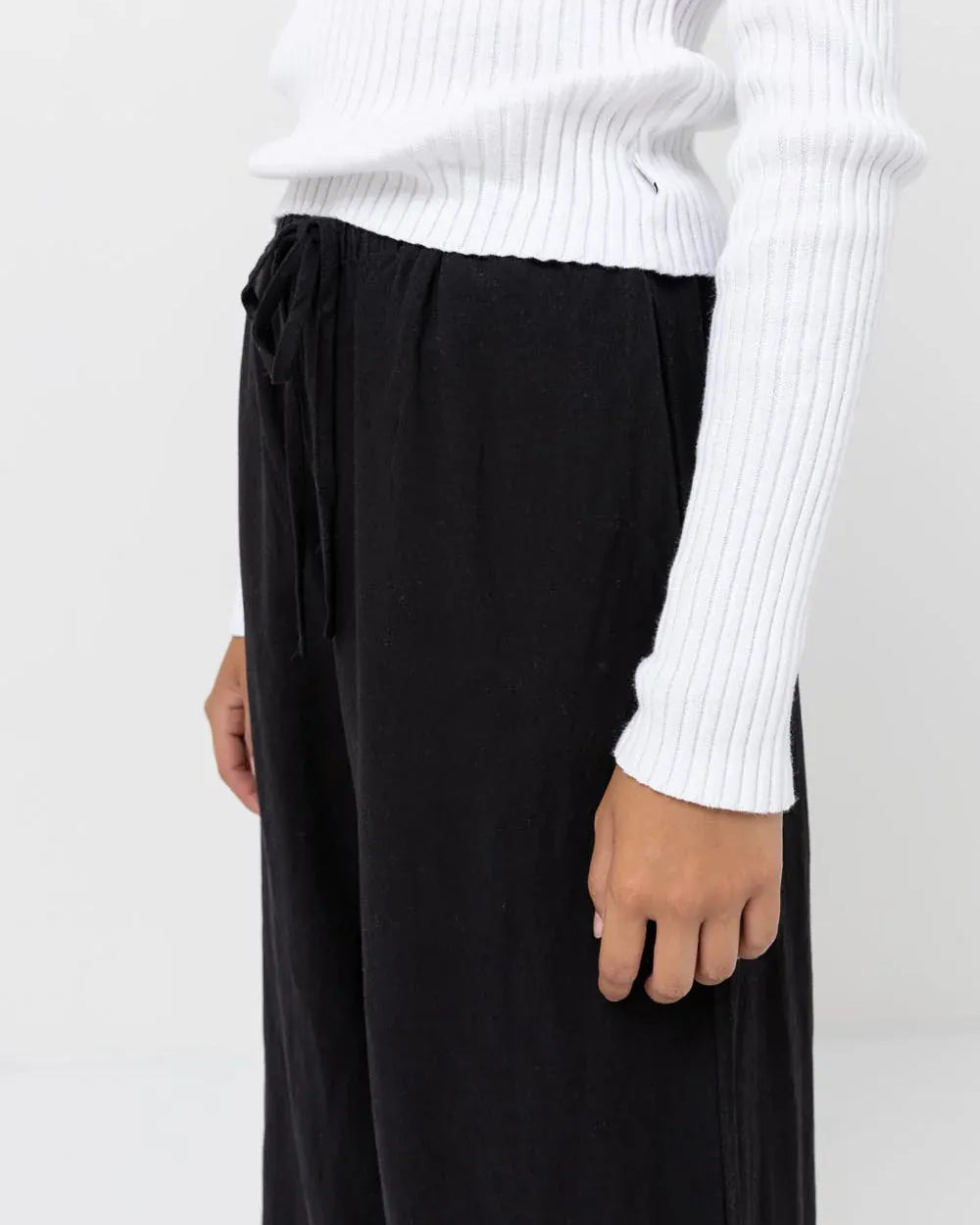 Rhythm Womens Rhythm Classic Drawstring Pant - Black Rhythm Classic Drawstring Pant - Black Splash Swimwear Womens Pants