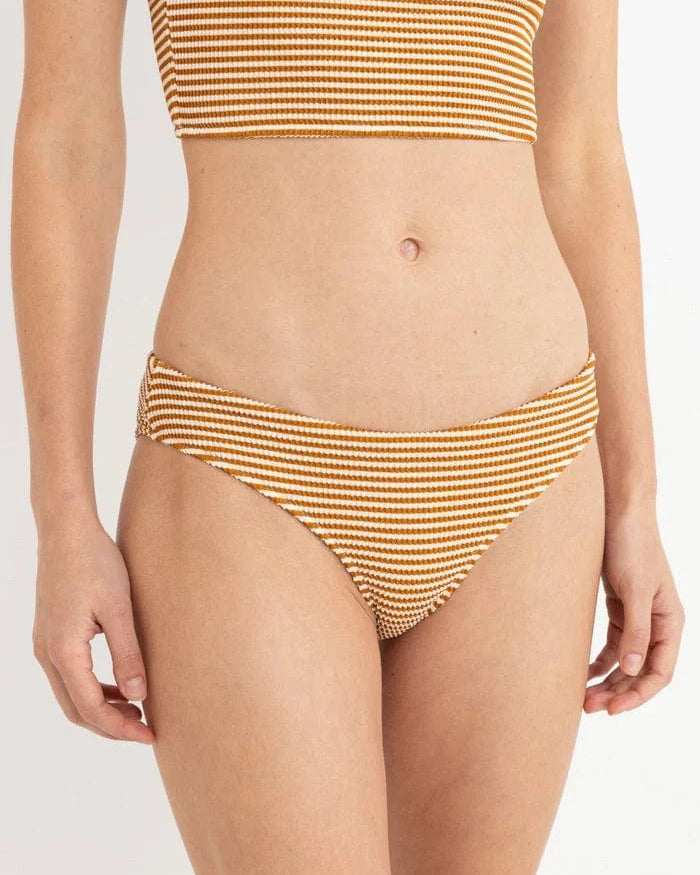 Rhythm Womens Rhythm Cove Stripe Holiday Pant - Caramel Rhythm Cove Stripe Holiday Pant - Caramel Splash Swimwear Bikini Bottoms