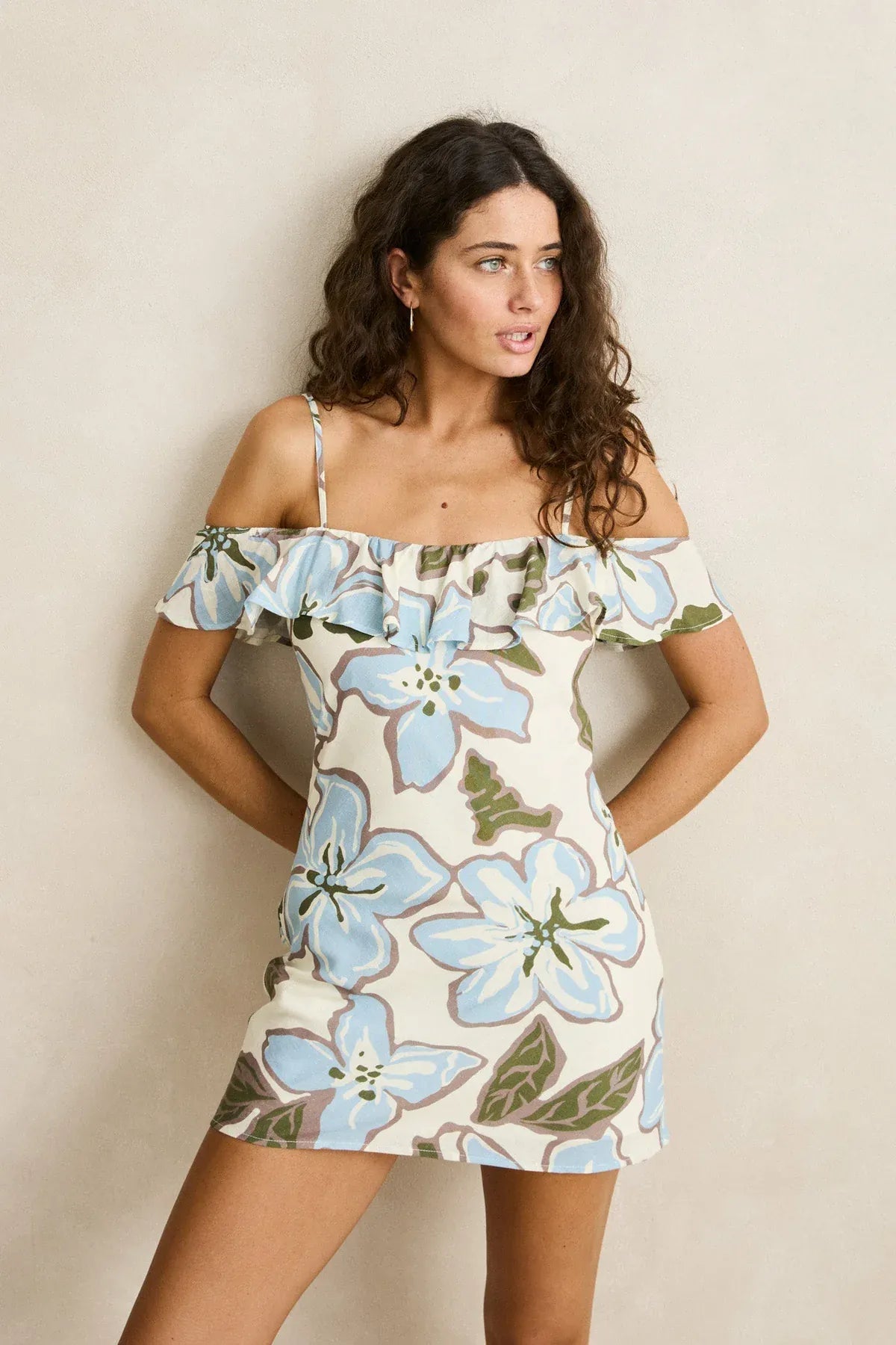 Rhythm Womens Rhythm Gigi Dress - Blue Rhythm Gigi Dress - Blue Splash Swimwear Dresses
