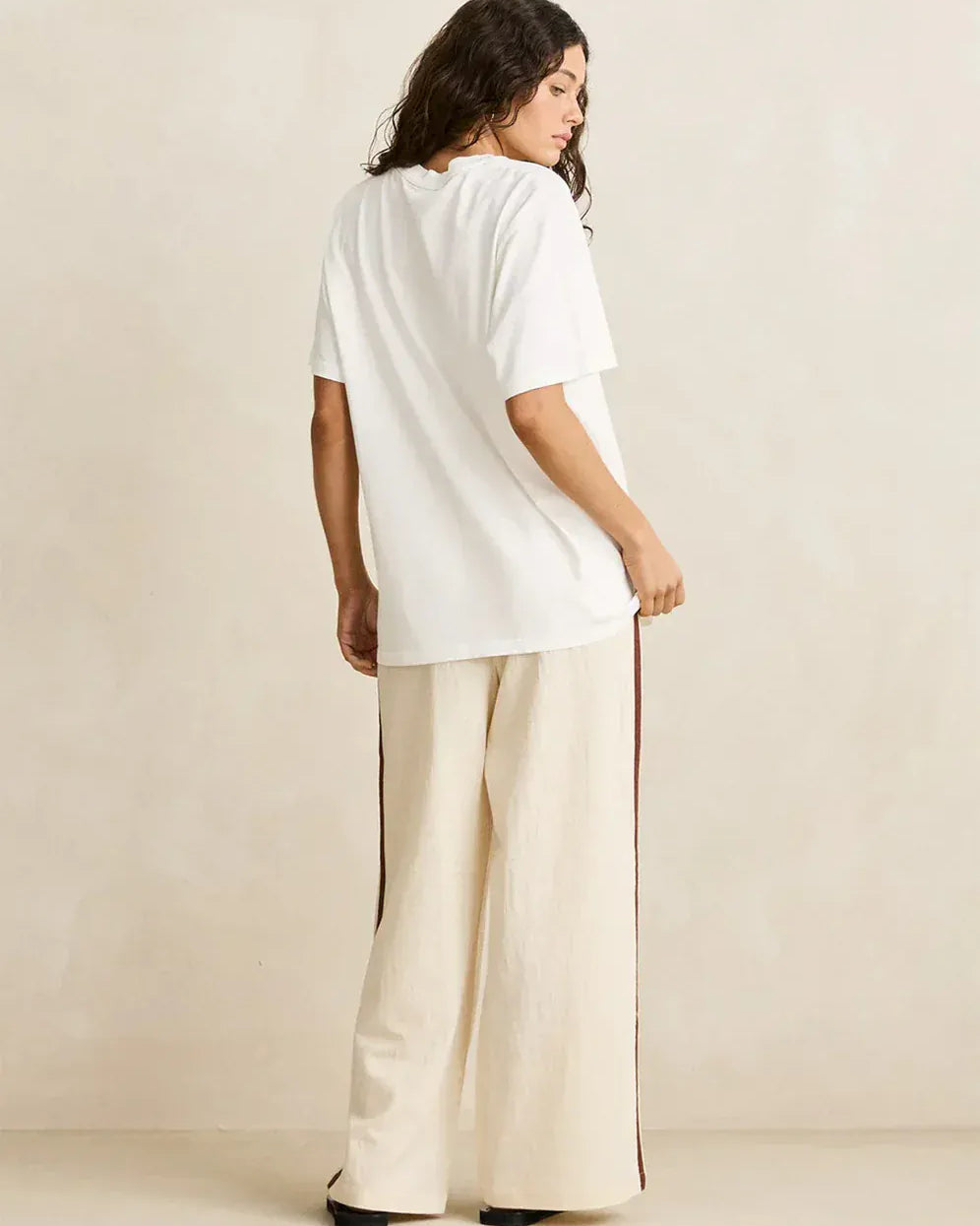 Rhythm Womens Rhythm Hanalei Beach Pant - Cream Rhythm Hanalei Beach Pant - Cream Splash Swimwear