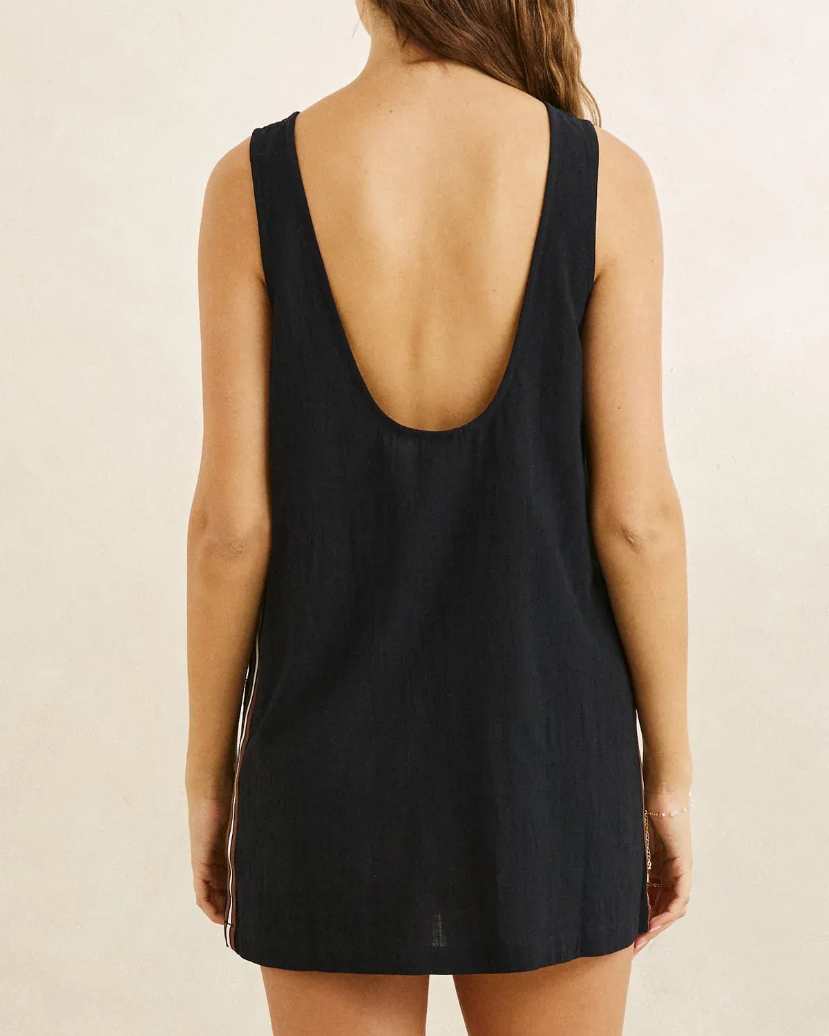 Rhythm Womens Rhythm Hanalei Mini Dress - Black Rhythm Hanalei Mini Dress - Black Splash Swimwear Dresses
