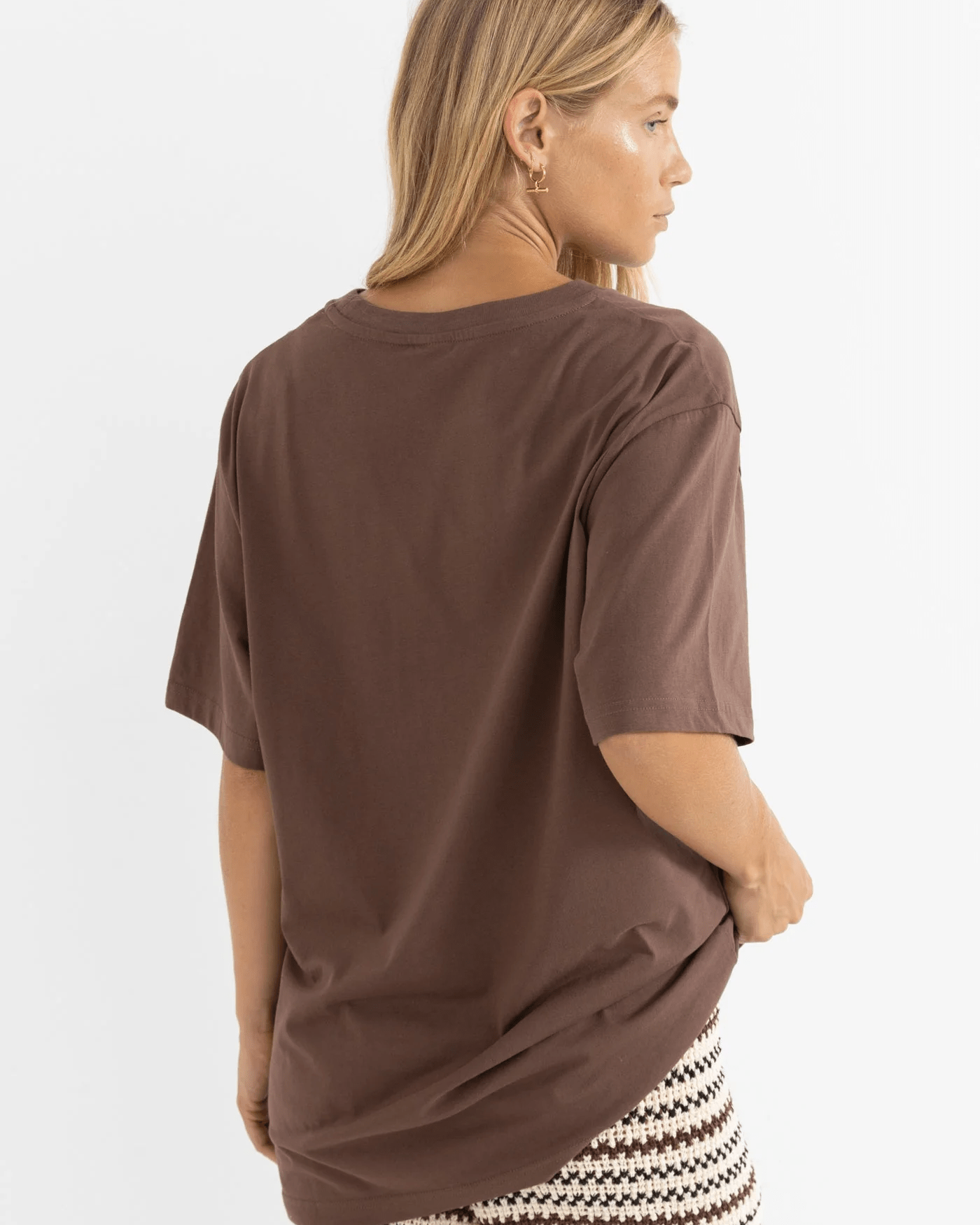 Rhythm Womens Rhythm Kai Oversized T-Shirt - Chocolate Rhythm Kai Oversized T-Shirt - Chocolate Splash Swimwear