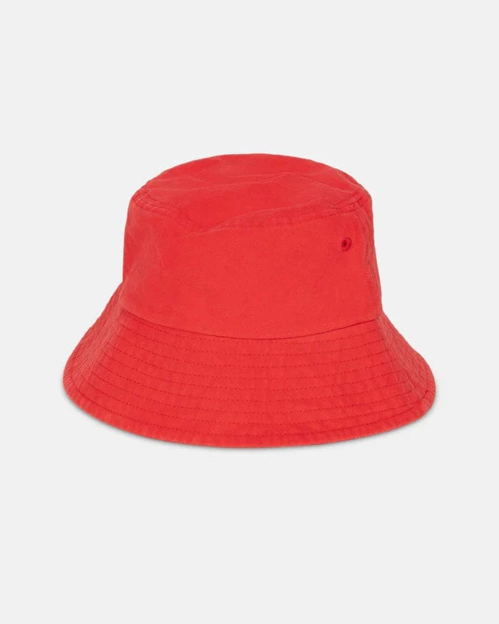 Rhythm Womens Rhythm Leilani Bucket Hat - Cherry 0725W-HW04-CHE Rhythm Leilani Bucket Hat - Cherry Splash Swimwear Hats OS
