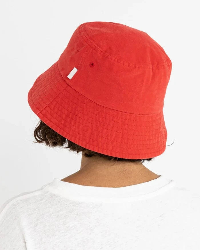 Rhythm Womens Rhythm Leilani Bucket Hat - Cherry 0725W-HW04-CHE Rhythm Leilani Bucket Hat - Cherry Splash Swimwear Hats OS