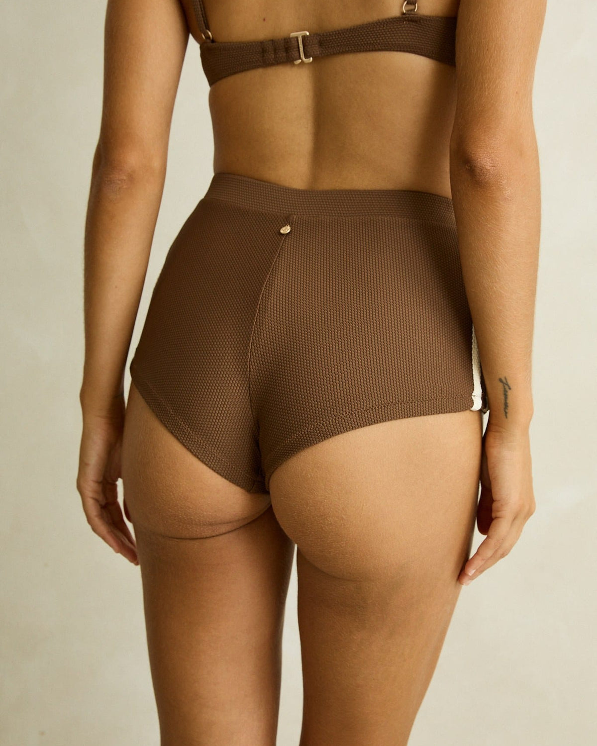 Rhythm Womens Rhythm Reef Surf Short - Chocolate Rhythm Reef Surf Short Chocolate Splash Swimwear Bikini Bottoms