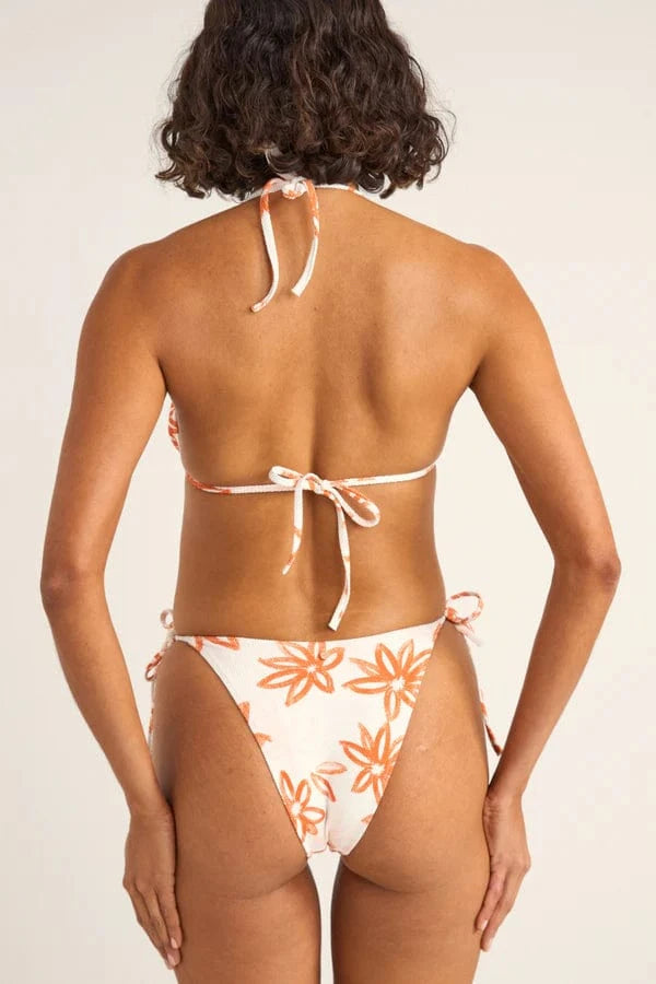 Rhythm Womens Rhythm Sanctuary Floral Slide Tri Top - White Rhythm Sanctuary Floral Slide Tri Top - White Splash Swimwear Bikini Tops