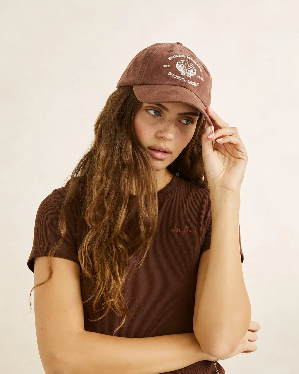 Rhythm Womens Rhythm Sandy Beach Cap - Chocolate 0726W-HW02-CHO Rhythm Sandy Beach Cap - Chocolate Splash Swimwear cap Chocolate / One size 9360397454260