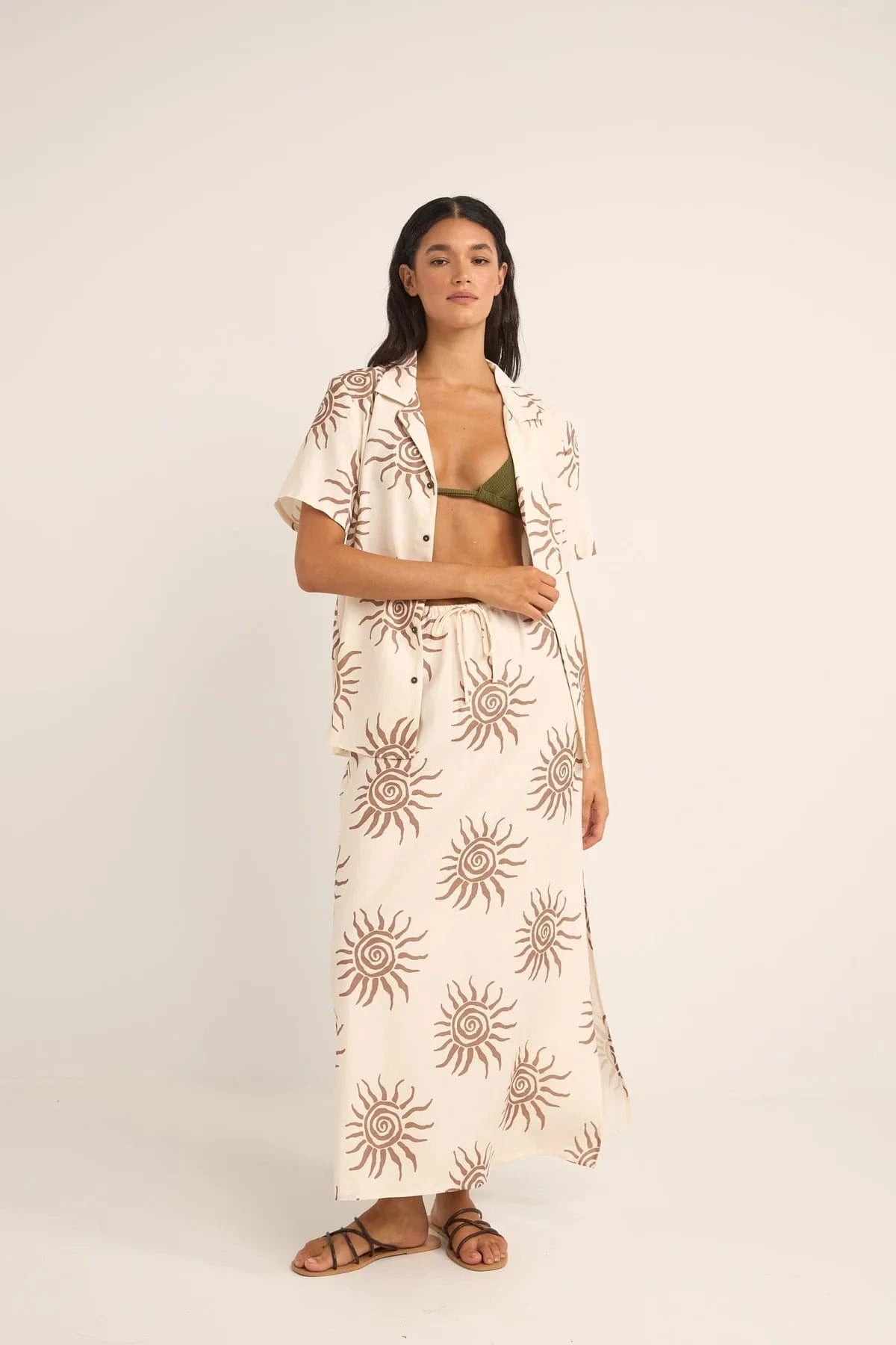 Boating Crew Maxi Skirt-Fresh Blue main image 1