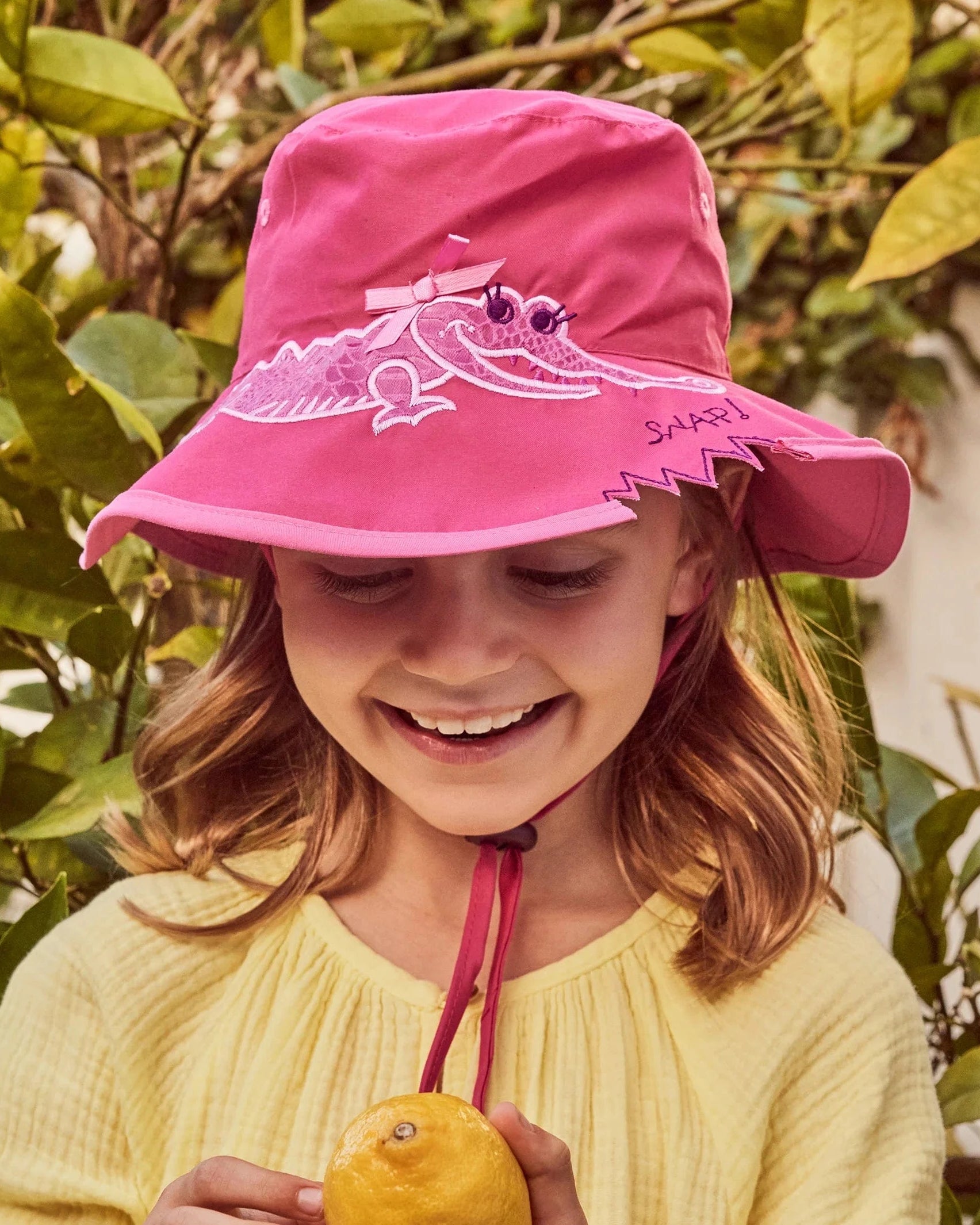 Rigon Headwear Awesome Wide Brim Bucket B907 Rigon Headwear Awesome Wide Brim Bucket - Khaki Croc Splash Swimwear kids hats Pink Croc / 52 cm 9328897055868