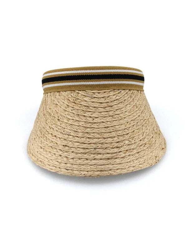 Rigon Headwear Cabarita Visor Tina M Veneto Fedora - Ivory/Earth Splash Swimwear Hats