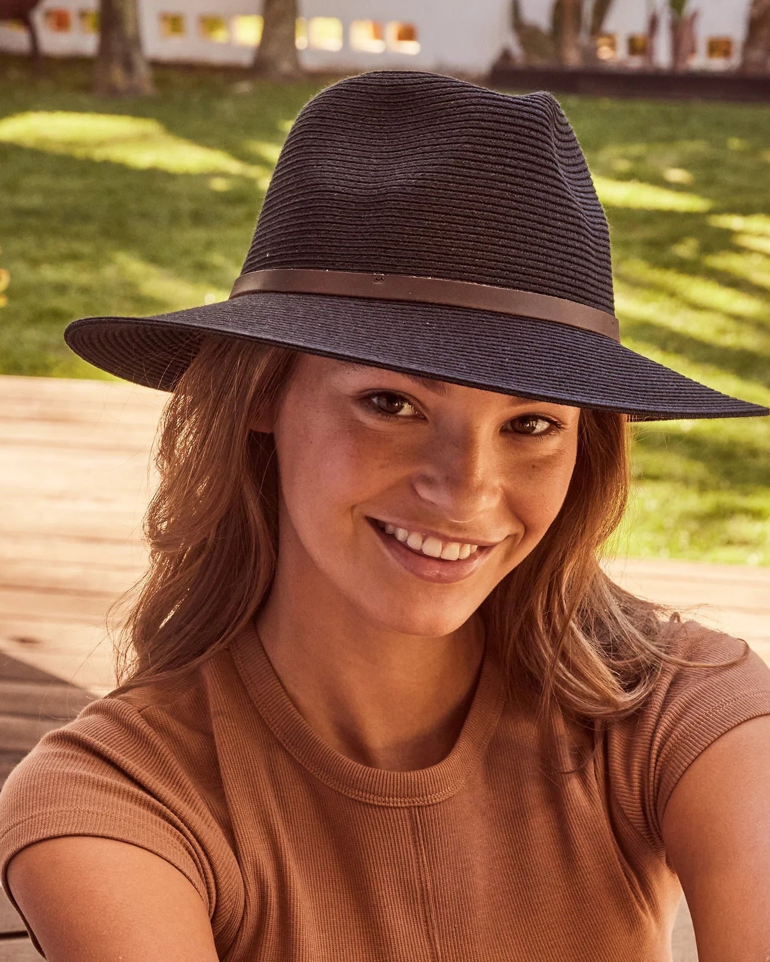 Rigon Headwear Cancer Council Cafe Darby Fedora Splash Swimwear Hats