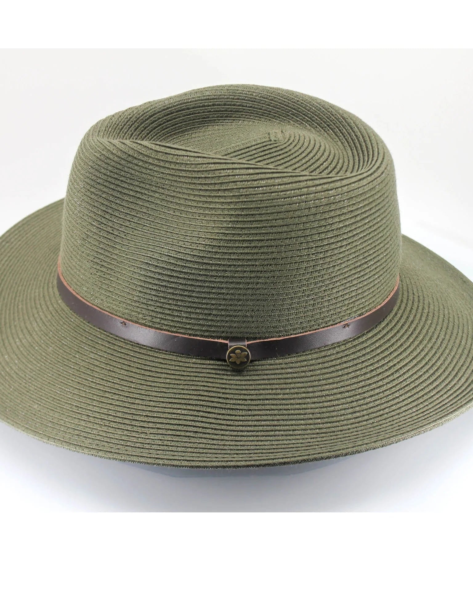 Rigon Headwear Cancer Council Cafe Darby Fedora RM615 Splash Swimwear Hats Dark Khaki / S/M (56cm) 1000018664