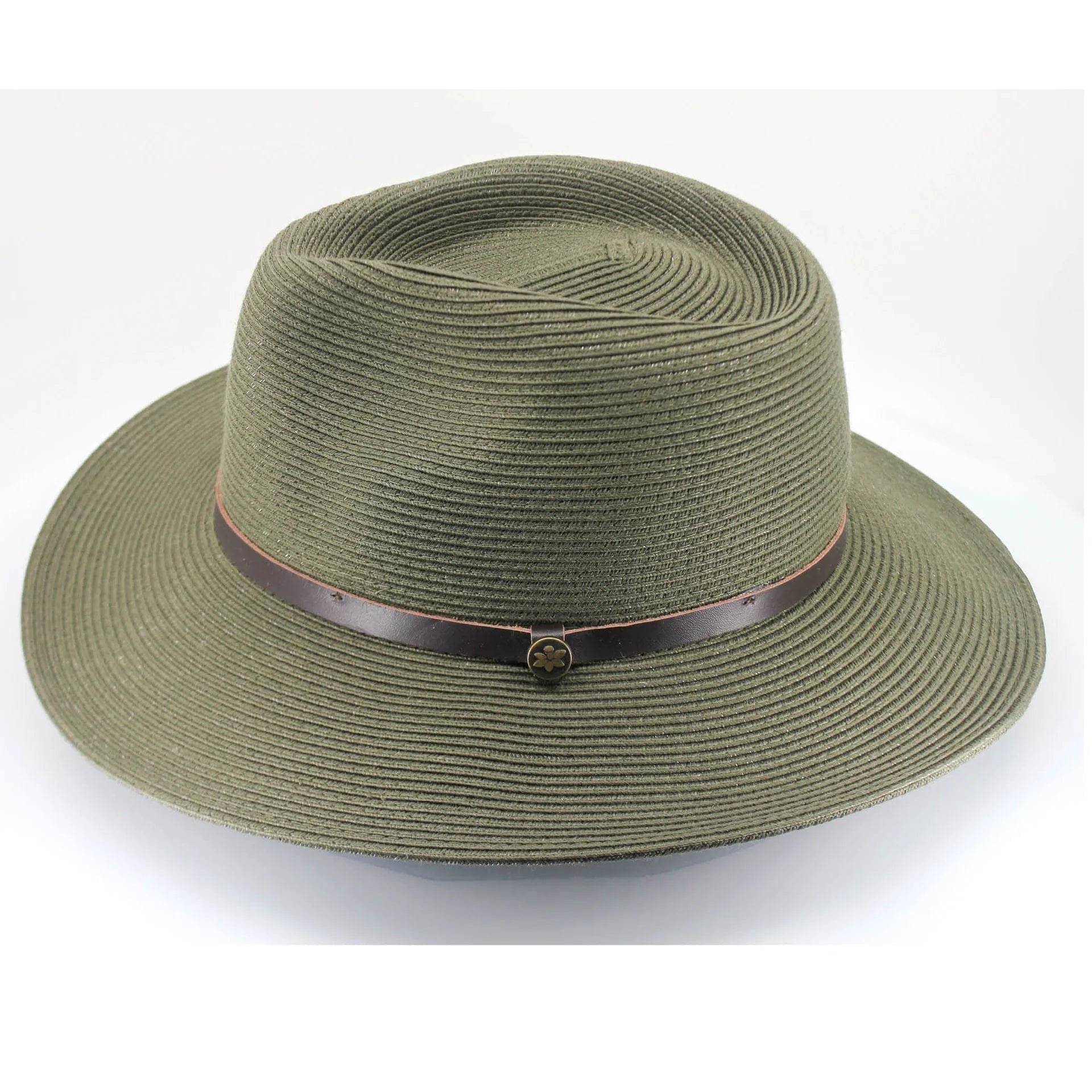 Rigon Headwear Cancer Council Cafe Darby Fedora RM615 Splash Swimwear Hats Dark Khaki / S/M (56cm) 1000018664