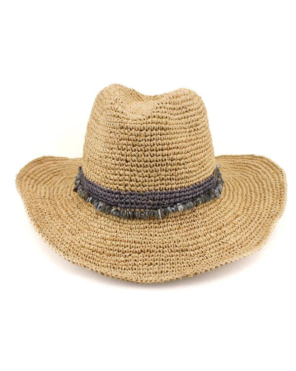 Rigon Headwear Castaway Handwoven Raffia Cowboy Splash Swimwear Hats