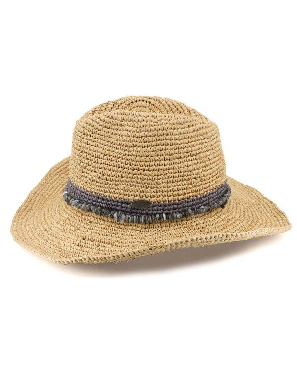 Rigon Headwear Castaway Handwoven Raffia Cowboy Splash Swimwear Hats