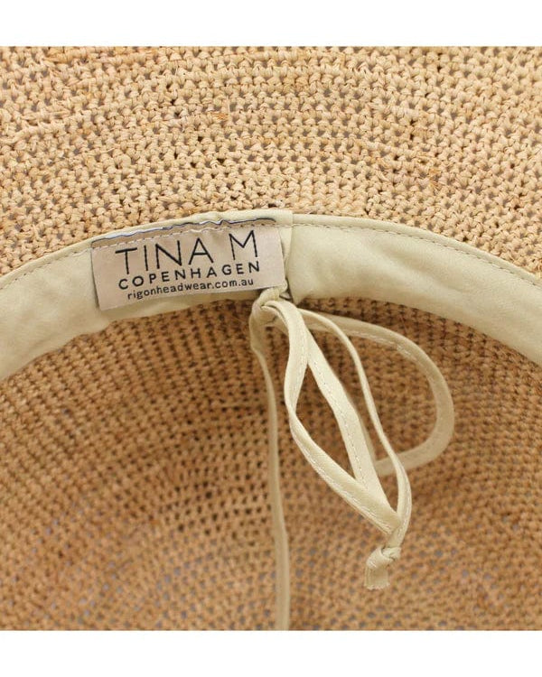 Rigon Headwear Hali Breton - Natural/Puka Shell TM693 Tina M Chia Cloche Hat - Old Rose Splash Swimwear Hats M/L (58cm) 9328897042233