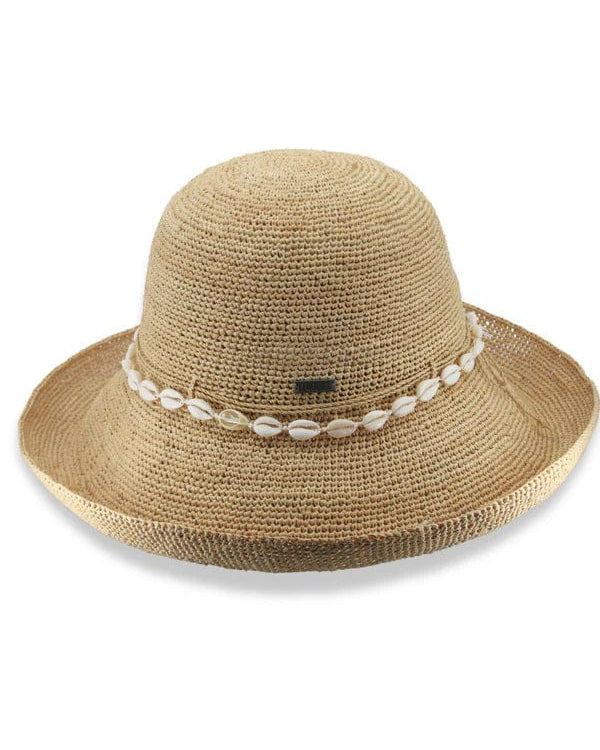 Rigon Headwear Hali Breton - Natural/Puka Shell TM693 Tina M Chia Cloche Hat - Old Rose Splash Swimwear Hats M/L (58cm) 9328897042233