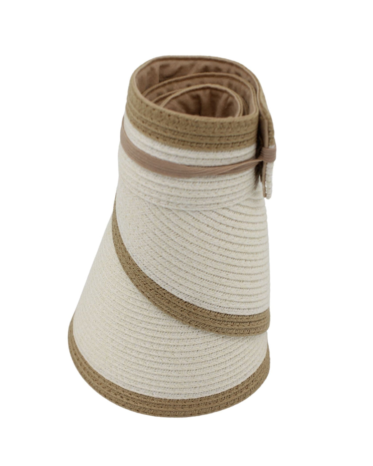 Rigon Headwear Isla Visor - Beige/Chocolate BD670 Isla Visor - Beige/Chocolate Splash Swimwear Hats M/L (58cm) 9328897035518