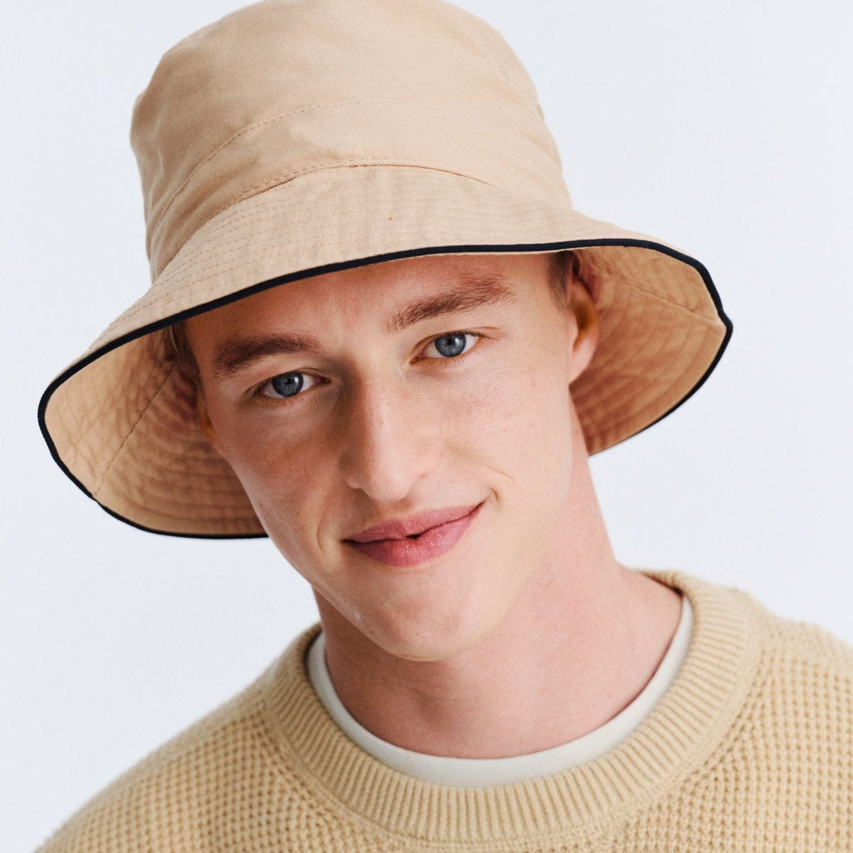 Rigon Headwear Jester Bucket Hat RG84 Jester Bucket Hat Splash Swimwear Hats Khaki/Navy / M/L (58cm) 9328897004736