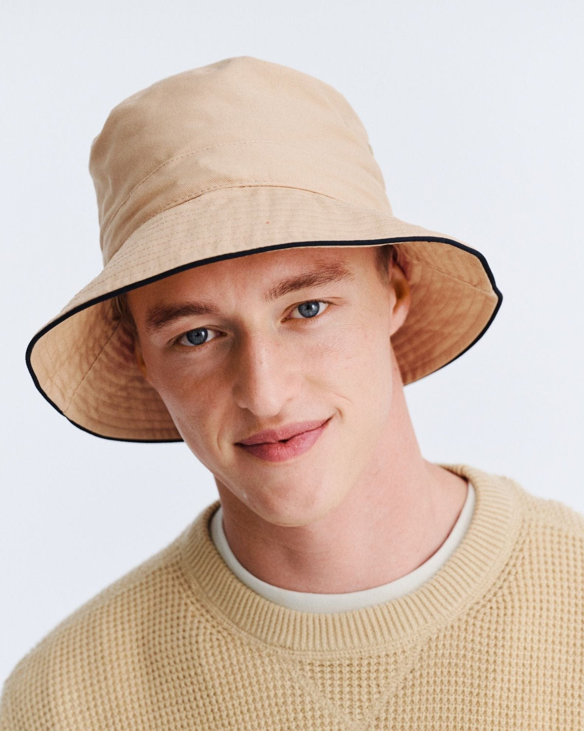 Rigon Headwear Jester Bucket Hat RG84 Jester Bucket Hat Splash Swimwear Hats Khaki/Navy / M/L (58cm) 9328897004736