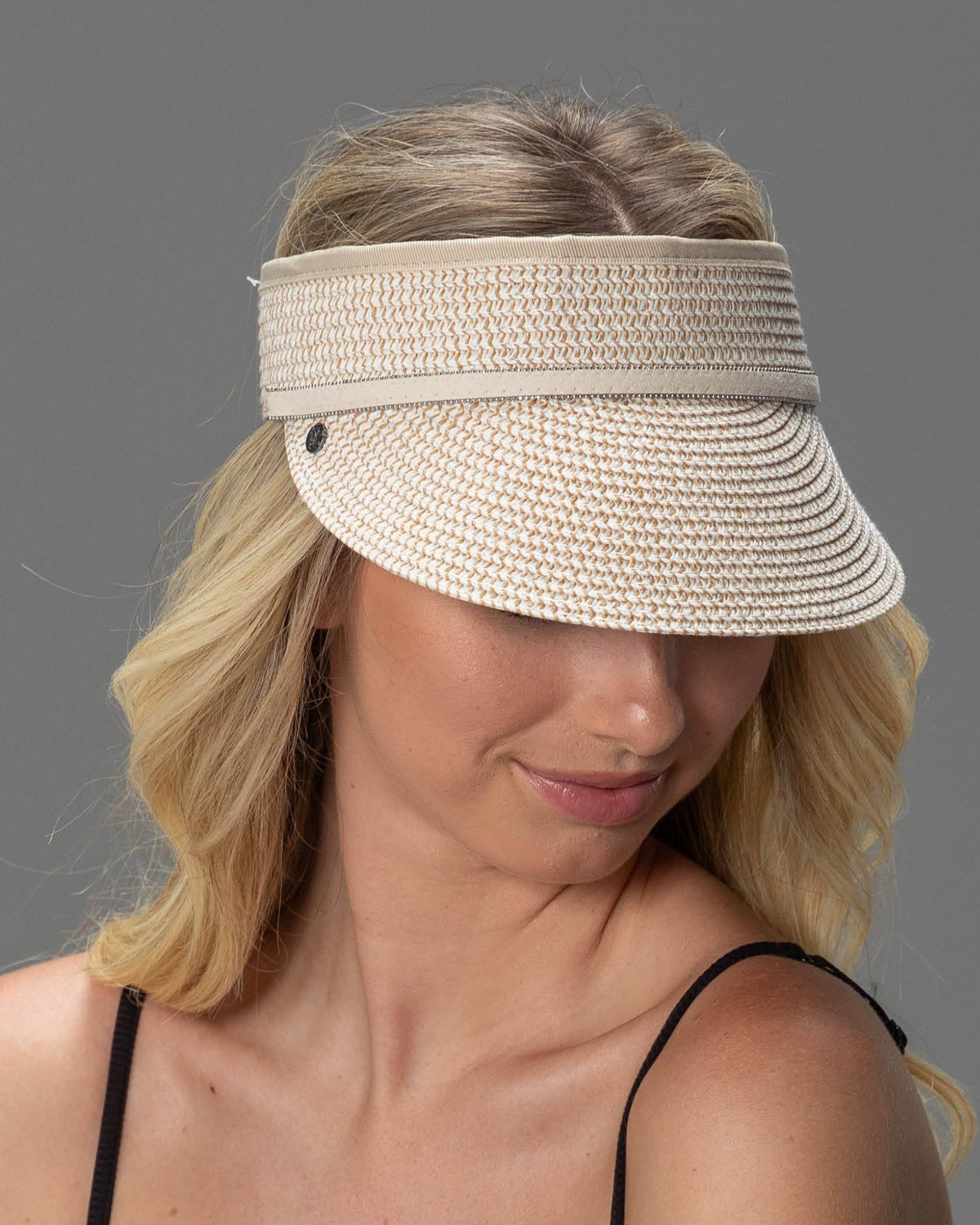 Rigon Headwear Melody Visor Hat RL285 Melody Visor Hat Splash Swimwear Hats M/L / NATURAL 9328897008161