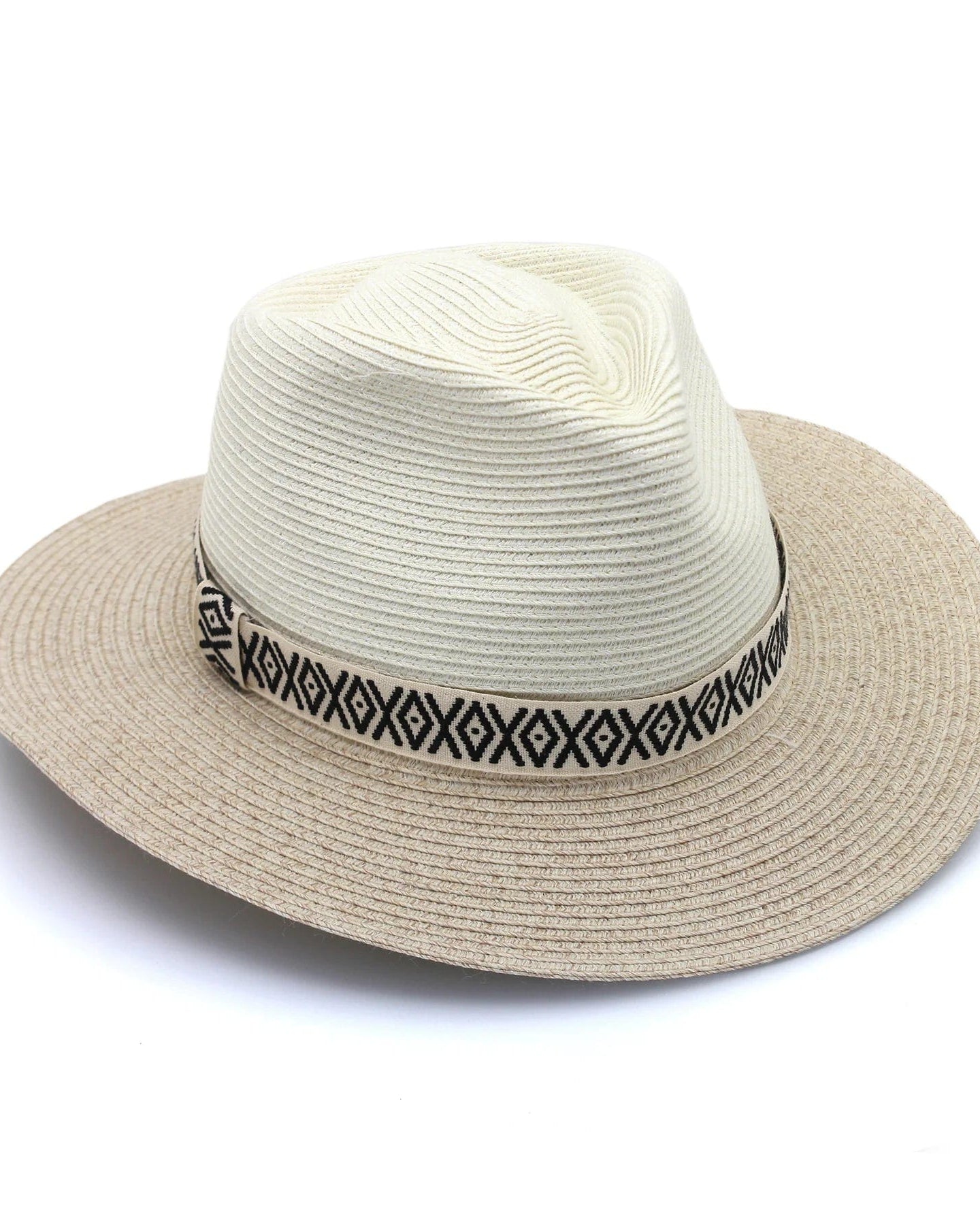 Rigon Headwear Nadia Fedora - Ivory/Mix Camel PL401 Cancer Council Nadia Fedora - Ivory/Mix Camel Splash Swimwear Hats M/L (58cm) 9328897034283