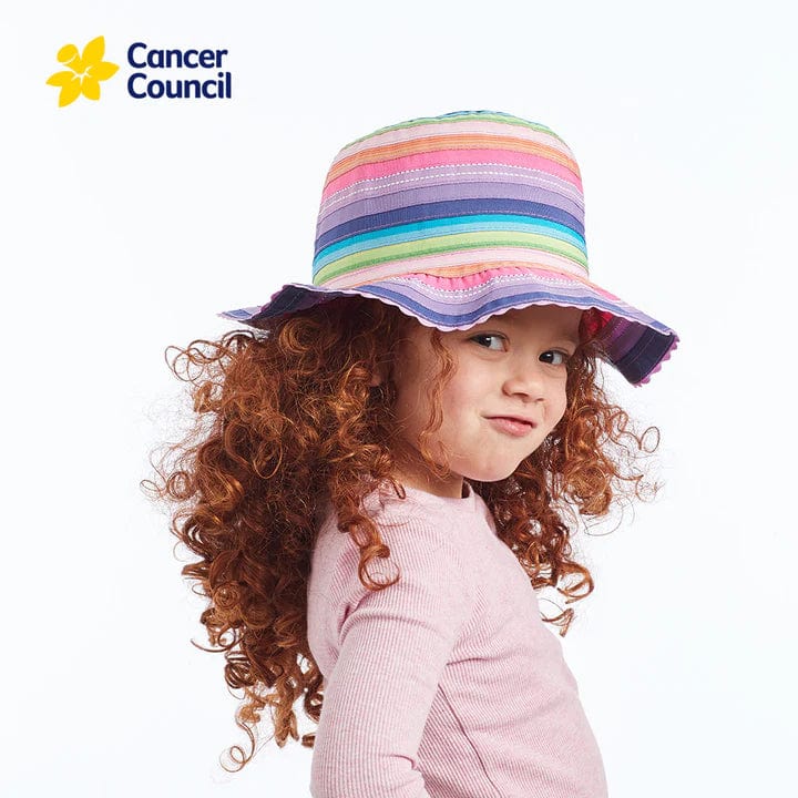 Rigon Headwear Olivia Bucket Hat - Rainbow B702 Splash Swimwear kids hats 9328897089610