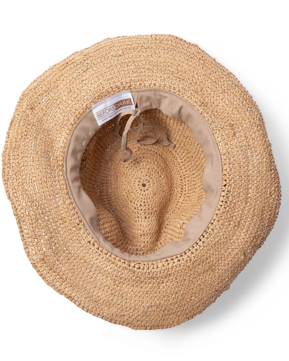 Rigon Headwear Tina Cowboy - Natural/Turquoise 7865 Before Dark Flexibraid Hat Splash Swimwear M/L (58cm) 9328897025601