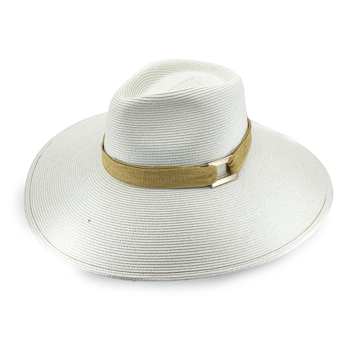 Rigon Headwear Tina M Carmen Wide Brim Fedora - Ivory TM717A Tina M Carmen Wide Brim Fedora - Ivory Splash Swimwear Hats M/L (58cm) 9328897047177