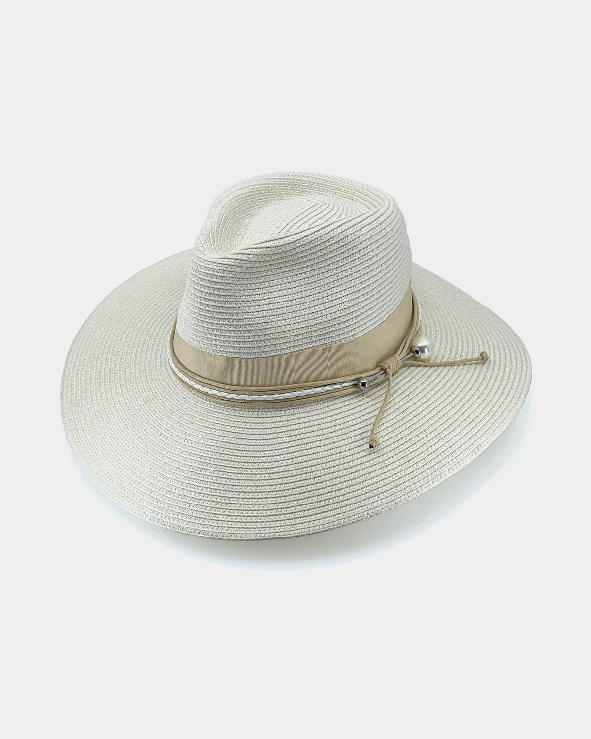 Rigon Headwear Tina M Perla Wide Brim Fedora - Ivory TM712 Tina M Perla Wide Brim Fedora - Ivory Splash Swimwear Hats M/L (58cm) 9328897047115