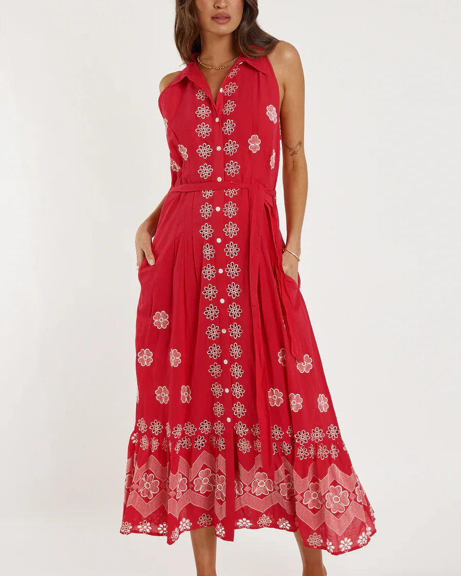 Rubyyaya Rubyyaya Ravello Maxi Watermelon Robyyaya Nouveau Maxi - Pink Splash Swimwear