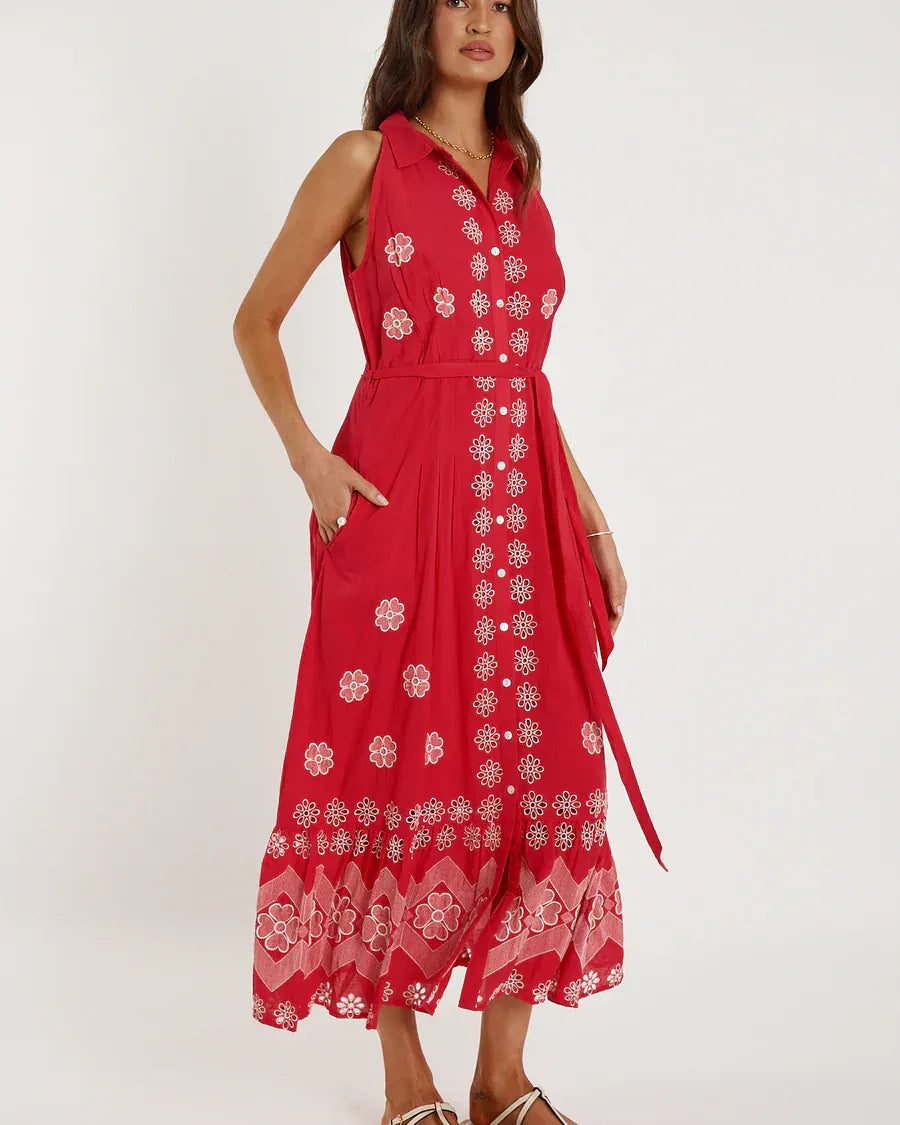 Rubyyaya Rubyyaya Ravello Maxi Watermelon Robyyaya Nouveau Maxi - Pink Splash Swimwear