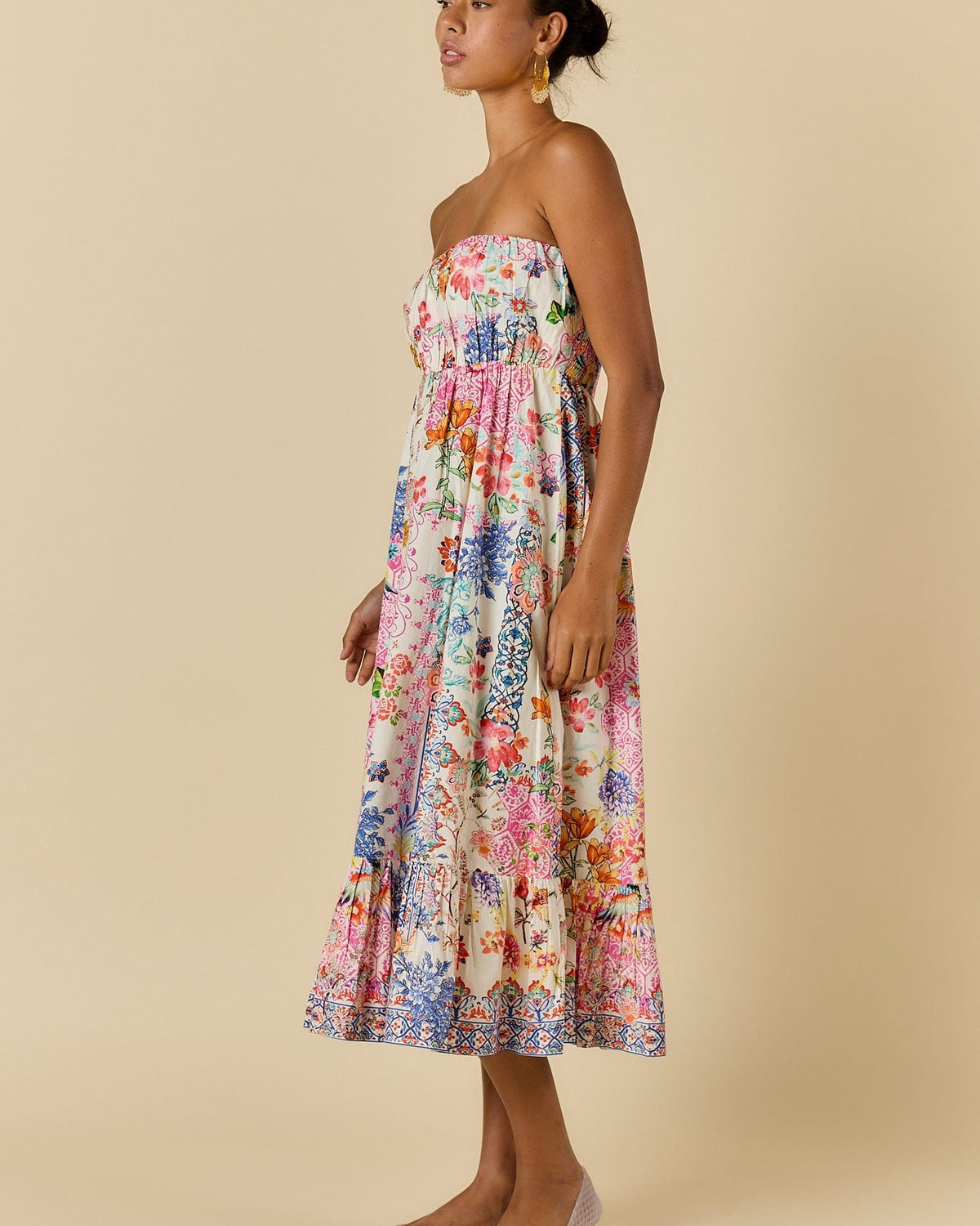 Rubyyaya Rubyyaya Songbird Strapless - White Rubyyaya Songbird Strapless - White Splash Swimwear Dresses