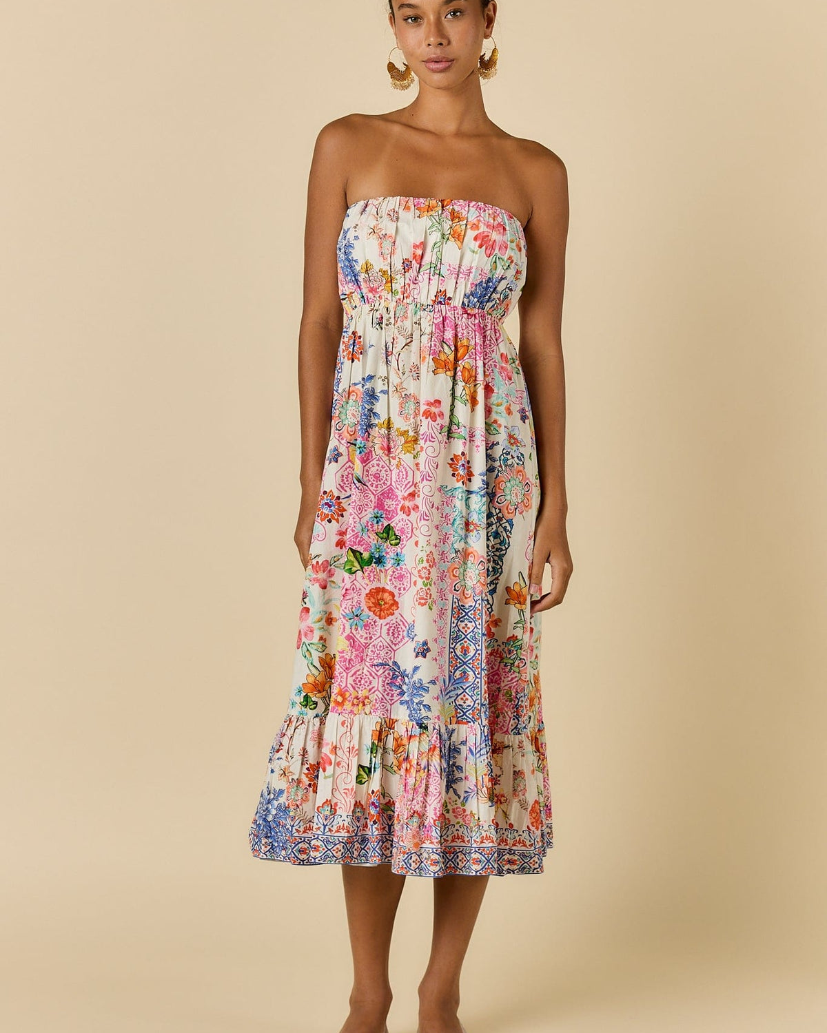 Rubyyaya Rubyyaya Songbird Strapless - White SONGBIRD-STRAPLESS-XS36 Rubyyaya Songbird Strapless - White Splash Swimwear Dresses XS R6SONSTRWHIXS
