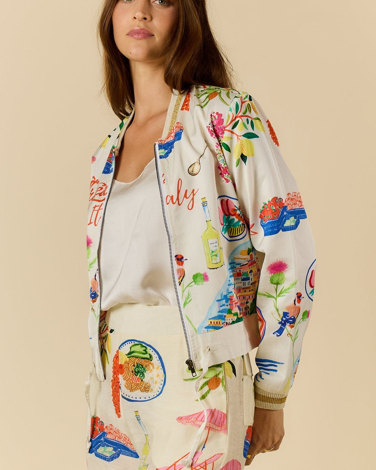 Rubyyaya Rubyyaya Tropea Jacket - Print Rubyyaya Tropea Jacket - Print Splash Swimwear Jackets