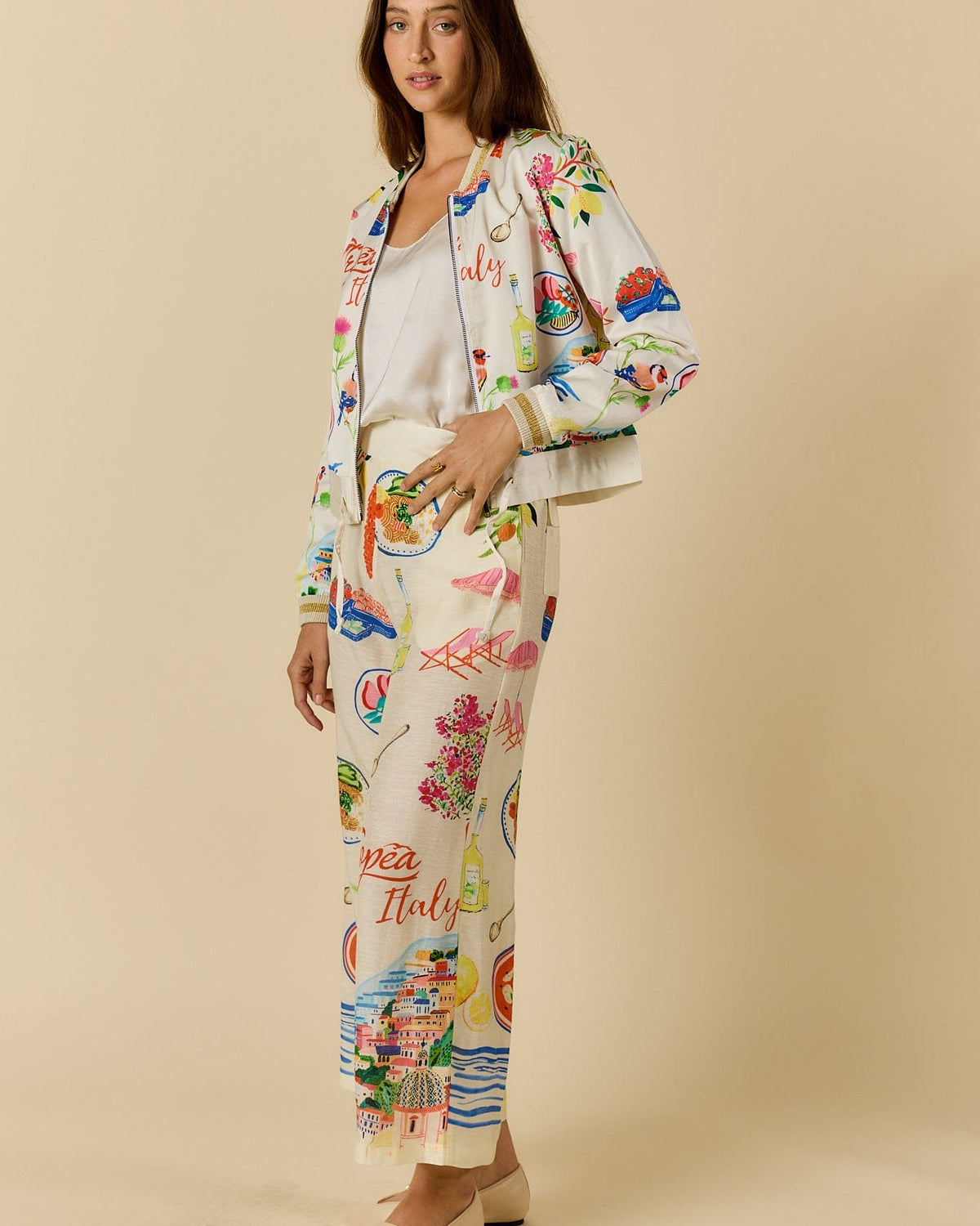 Rubyyaya Rubyyaya Tropea Jacket - Print Rubyyaya Tropea Jacket - Print Splash Swimwear Jackets
