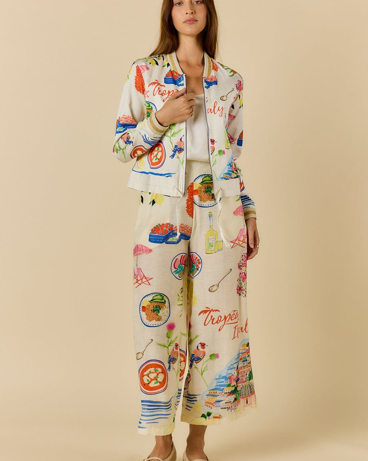 Rubyyaya Rubyyaya Tropea Jacket - Print 6TROJAC Rubyyaya Tropea Jacket - Print Splash Swimwear Jackets XS R6TROJACPRIXS