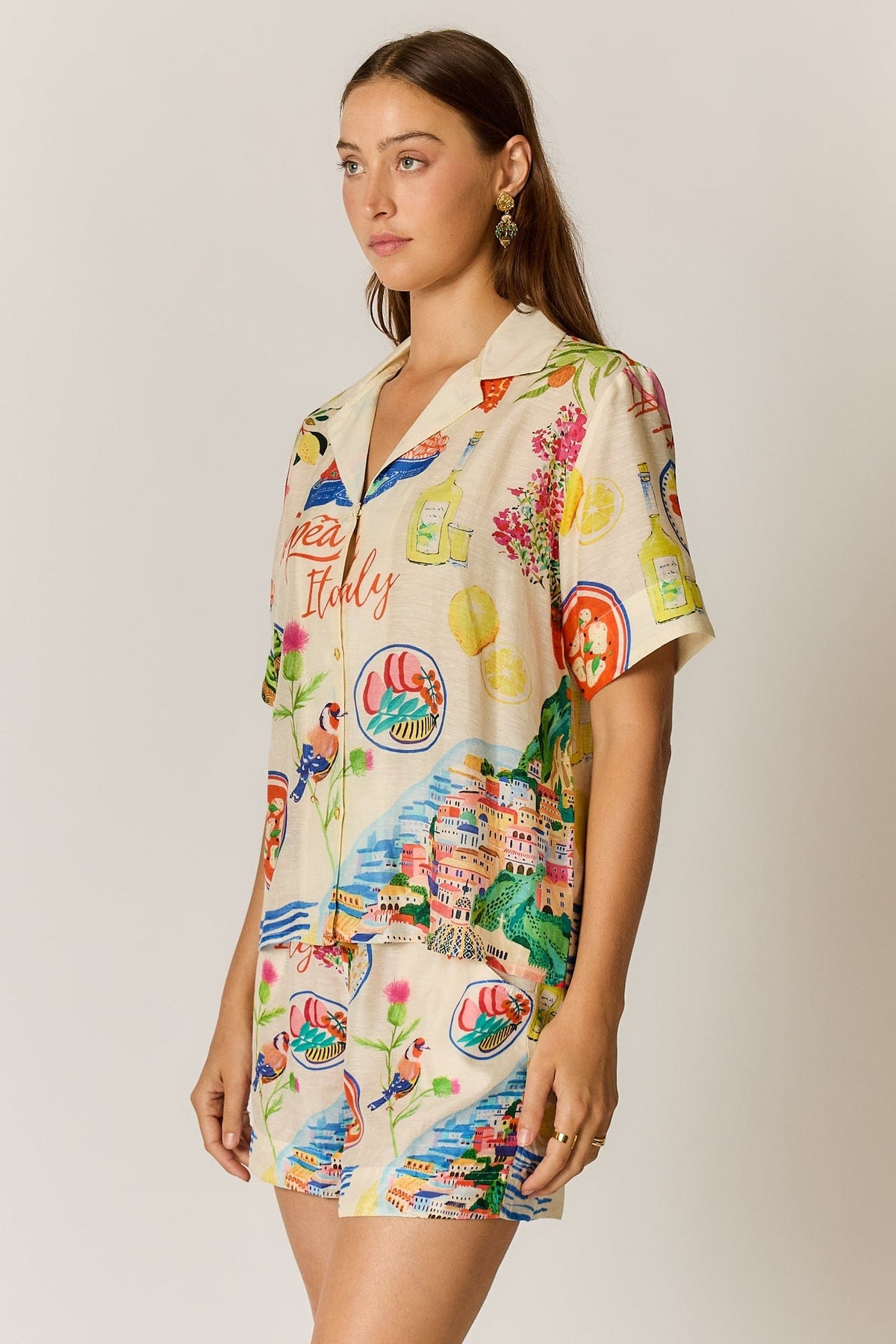 Rubyyaya Rubyyaya Tropea Shirt Rubyyaya Tropea Shirt Splash Swimwear Clothing