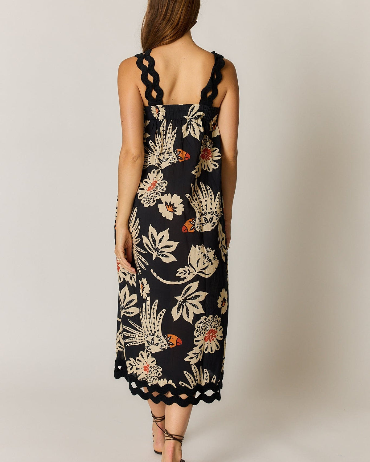 Rubyyaya Rubyyaya Tucan Strap Midi Dress - Black Rubyyaya Tucan Strap Midi Dress - Black Splash Swimwear Dresses