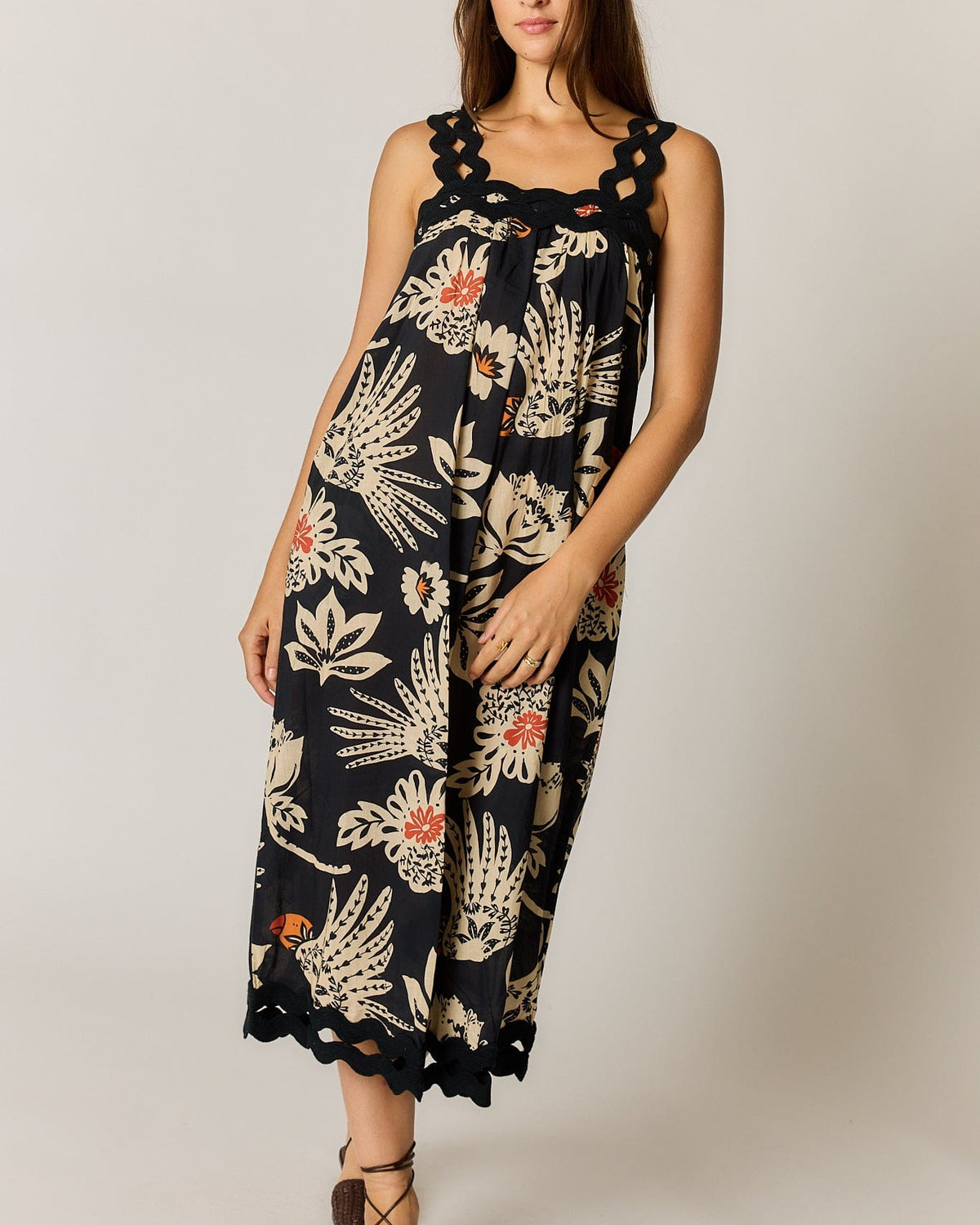 Rubyyaya Rubyyaya Tucan Strap Midi Dress - Black Rubyyaya Tucan Strap Midi Dress - Black Splash Swimwear Dresses
